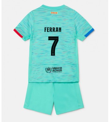 Barcelona Ferran Torres #7 Koszulka Trzecich Dziecięca 2023-24 Krótki Rękaw (+ Krótkie spodenki)